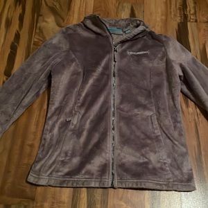 A purple fuzzy jacket, women’s S, from Free Country.